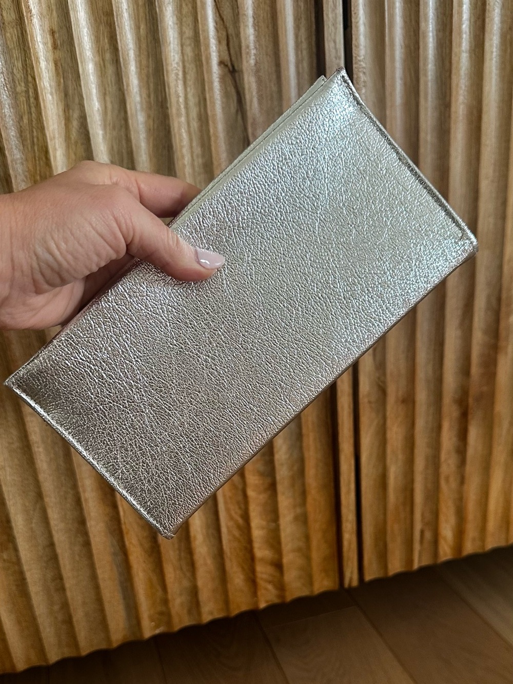 Vintage silver clutch evening bag purse